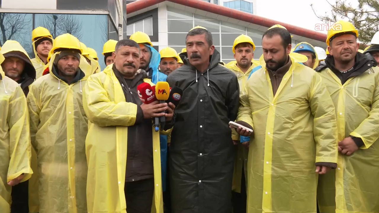 Doruk Madencilik İşçileri Yıldızlar SSS Holding Önünde Hak Taleplerini Dile Getirdi